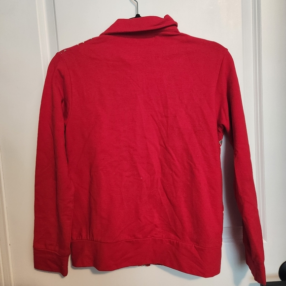 Vintage Red Burberry London Zip up Sweater - Picture 3 of 8